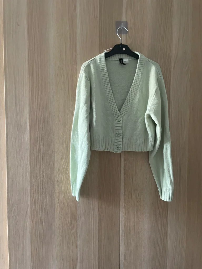 Cardigan vert menthe 
